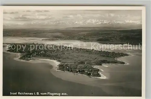 AK / Ansichtskarte Insel_Reichenau Fliegeraufnahme Insel Reichenau