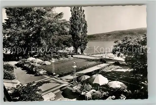 AK / Ansichtskarte Insel_Reichenau Strandhotel Loechnerhaus Seeterrasse Insel Reichenau