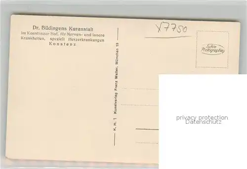 AK / Ansichtskarte Konstanz_Bodensee Konstanzer Hof Kuranstalt Dr Buedingen Konstanz_Bodensee