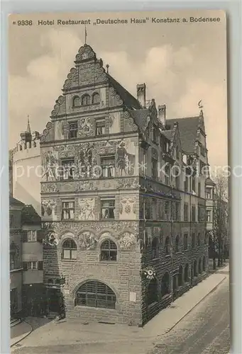 AK / Ansichtskarte Konstanz_Bodensee Hotel Restaurant Deutsches Haus Historisches Gebaeude Konstanz_Bodensee