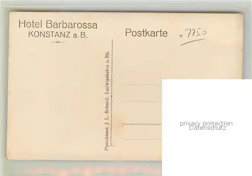 AK / Ansichtskarte Konstanz_Bodensee Historisches Gebaeude Hotel Barbarossa Konstanz_Bodensee