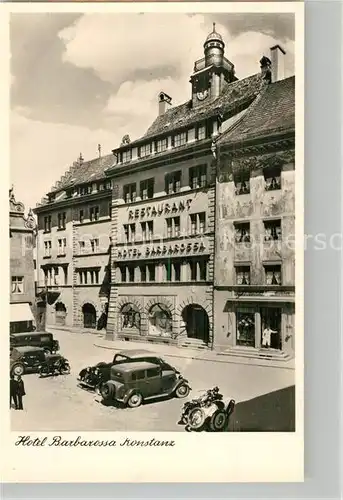 AK / Ansichtskarte Konstanz_Bodensee Historisches Gebaeude Hotel Barbarossa Konstanz_Bodensee