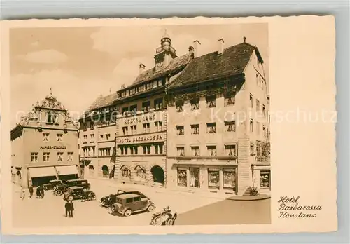 AK / Ansichtskarte Konstanz_Bodensee Historisches Gebaeude Hotel Barbarossa chamois Buetten Konstanz_Bodensee