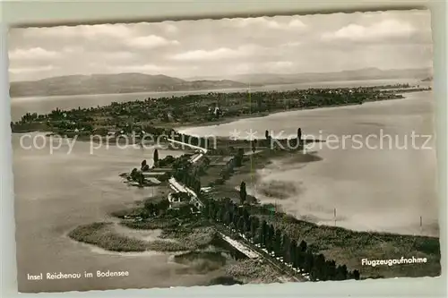 AK / Ansichtskarte Insel_Reichenau Fliegeraufnahme Insel Reichenau
