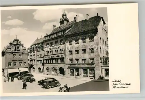 AK / Ansichtskarte Konstanz_Bodensee Historisches Gebaeude Hotel Barbarossa Konstanz_Bodensee