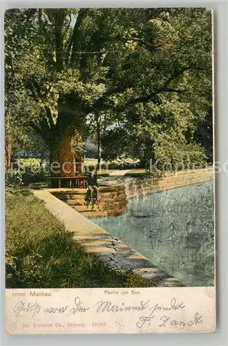 AK / Ansichtskarte Insel_Mainau Partie am See Insel Mainau
