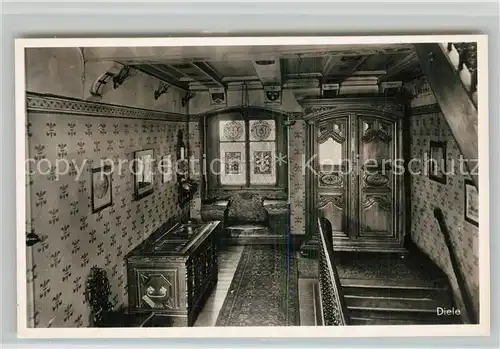 AK / Ansichtskarte Konstanz_Bodensee Historisches Gebaeude Hotel Barbarossa Diele Konstanz_Bodensee