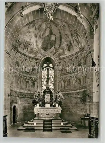 AK / Ansichtskarte Niederzell_Reichenau St Peter und Paul Innenansicht Ostapsis Reichenauer Malerschule um 1100 Niederzell Reichenau