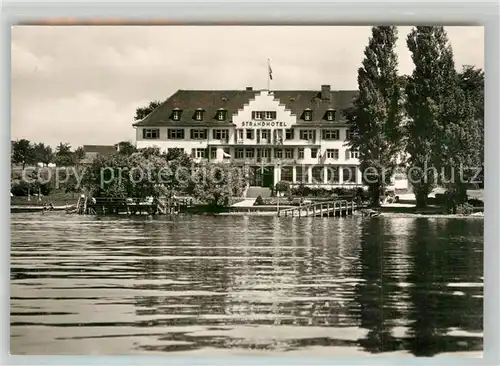 AK / Ansichtskarte Insel_Reichenau Strandhotel Loechnerhaus Ansicht vom See aus Insel Reichenau