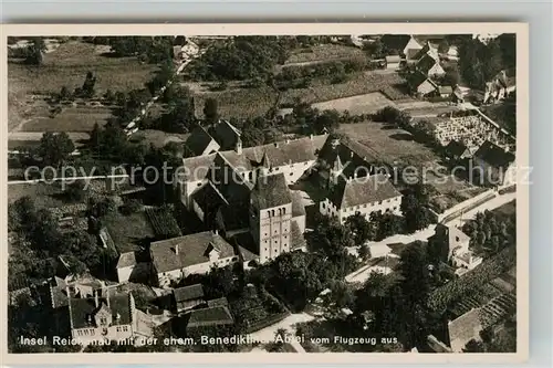 AK / Ansichtskarte Mittelzell Ehemalige Benediktinerabtei Fliegeraufnahme Mittelzell