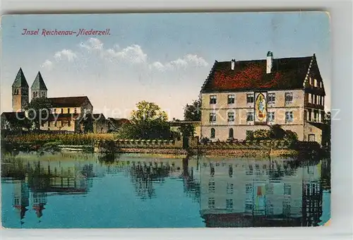 AK / Ansichtskarte Niederzell_Reichenau Ansicht vom See aus Niederzell Reichenau