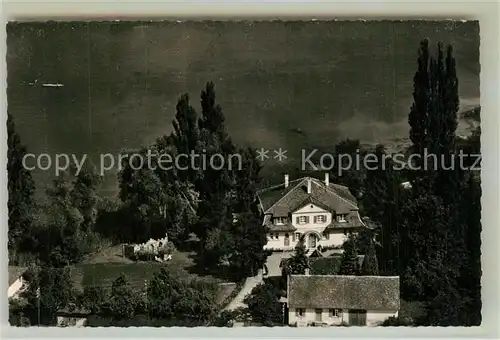 AK / Ansichtskarte Wallhausen_Bodensee Ferienheim Haus Roland Fliegeraufnahme Wallhausen Bodensee