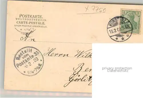 AK / Ansichtskarte Konstanz_Bodensee Rheinbruecke und Rheintorturm Rahmen Blumen Konstanz_Bodensee