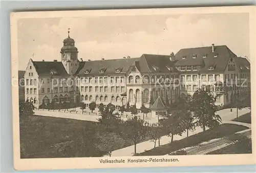 AK / Ansichtskarte Petershausen_Konstanz Volksschule Petershausen_Konstanz