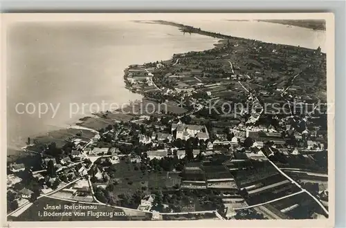 AK / Ansichtskarte Insel_Reichenau Fliegeraufnahme Insel Reichenau