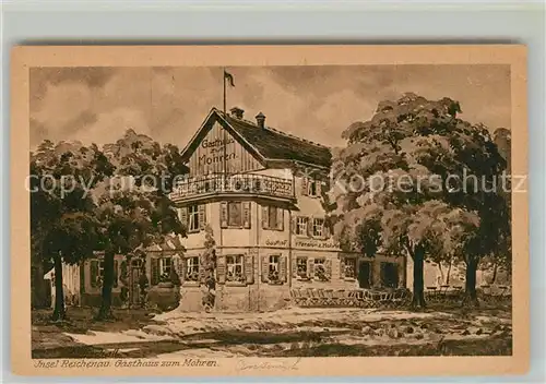 AK / Ansichtskarte Insel_Reichenau Gasthaus zum Mohren Marschall Kuenstlerkarte Insel Reichenau