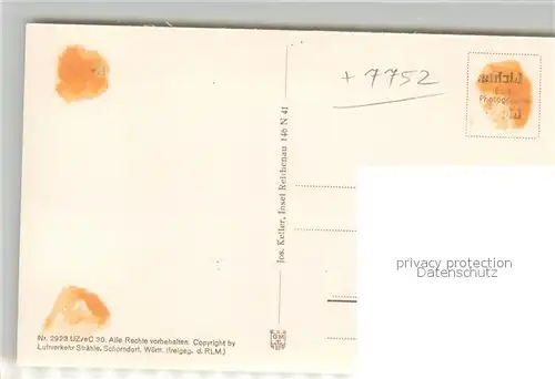 AK / Ansichtskarte Insel_Reichenau Fliegeraufnahme Insel Reichenau