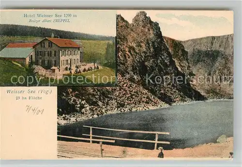 AK / Ansichtskarte Orbey_Haut_Rhin Hotel Weisser See Landschaftspanorama Orbey_Haut_Rhin