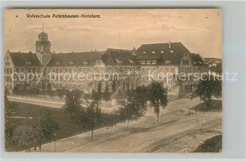 AK / Ansichtskarte Petershausen_Konstanz Volksschule Petershausen_Konstanz
