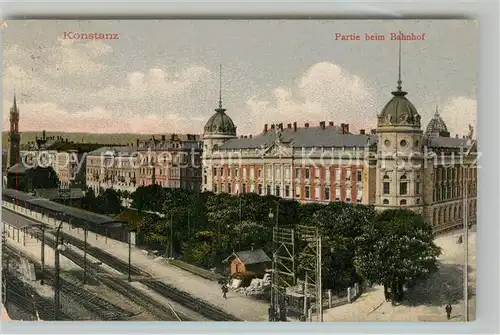 AK / Ansichtskarte Konstanz_Bodensee Partie beim Bahnhof Konstanz_Bodensee