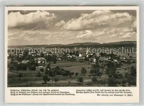 AK / Ansichtskarte Mittelzell Panorama Gedicht Abt Emerich von Ellwangen 9. Jhdt. Mittelzell
