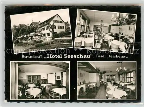 AK / Ansichtskarte Insel_Reichenau Strandcafe Hotel Seeschau Restaurant Insel Reichenau