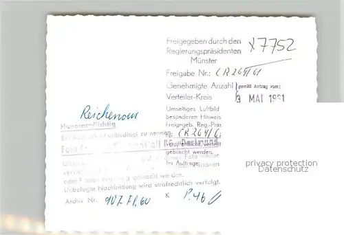 AK / Ansichtskarte Insel_Reichenau Fliegeraufnahme Insel Reichenau