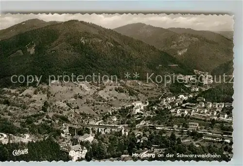 AK / Ansichtskarte Hornberg_Schwarzwald Panorama Fliegeraufnahme Hornberg Schwarzwald