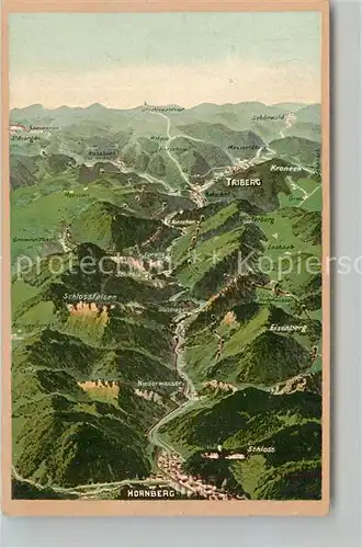 AK / Ansichtskarte Hornberg_Schwarzwald Panoramakarte Hornberg Schwarzwald