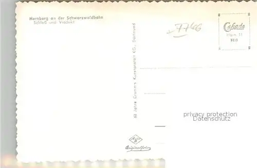 AK / Ansichtskarte Hornberg_Schwarzwald Schloss Viadukt Hornberg Schwarzwald