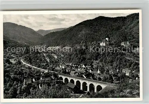 AK / Ansichtskarte Hornberg_Schwarzwald Viadukt Schlossberg Hornberg Schwarzwald