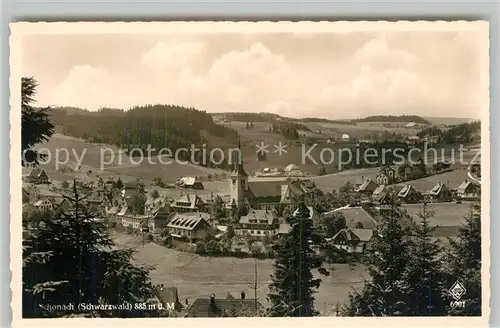 AK / Ansichtskarte Schonach_Schwarzwald Panorama Schonach Schwarzwald