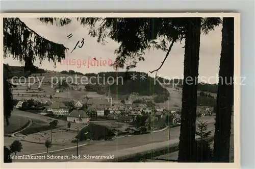AK / Ansichtskarte Schonach_Schwarzwald Panorama Schonach Schwarzwald