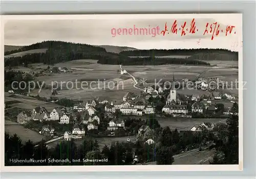 AK / Ansichtskarte Schonach_Schwarzwald Panorama Schonach Schwarzwald