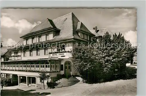 AK / Ansichtskarte Schonach_Schwarzwald Hotel Lamm Schonach Schwarzwald