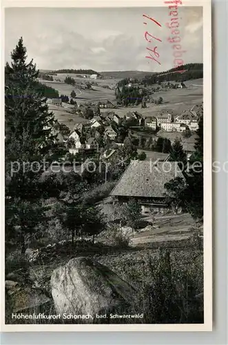 AK / Ansichtskarte Schonach_Schwarzwald Panorama Schonach Schwarzwald