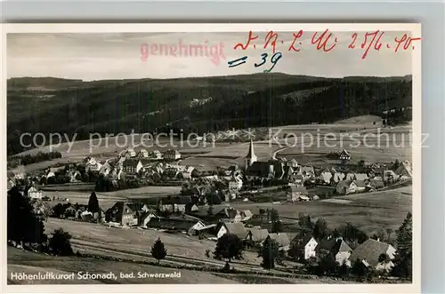 AK / Ansichtskarte Schonach_Schwarzwald Panorama Schonach Schwarzwald
