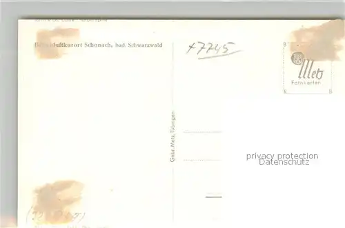 AK / Ansichtskarte Schonach_Schwarzwald Panorama Schonach Schwarzwald