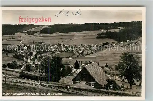 AK / Ansichtskarte Schonach_Schwarzwald Panorama Schonach Schwarzwald