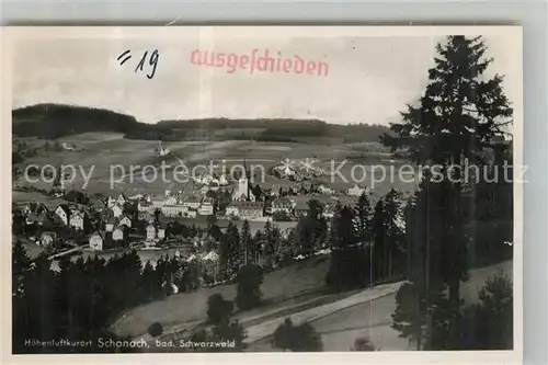 AK / Ansichtskarte Schonach_Schwarzwald Panorama Schonach Schwarzwald