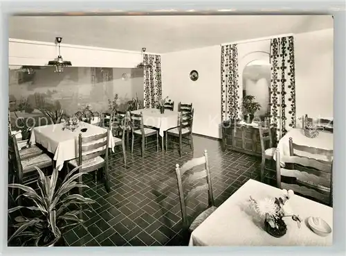 AK / Ansichtskarte Schonach_Schwarzwald Gastst&#228;tte Pension Grubstuben Speisesaal Schonach Schwarzwald