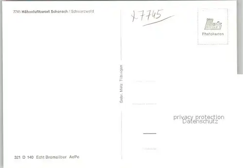 AK / Ansichtskarte Schonach_Schwarzwald Kapelle Panoramen Schonach Schwarzwald