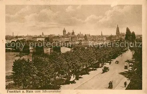 AK / Ansichtskarte Frankfurt_Main Blick vom Schaumainkai Frankfurt Main