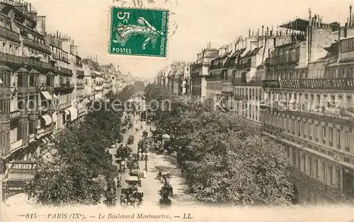 AK / Ansichtskarte Paris Le Boulevard Montmartre Paris