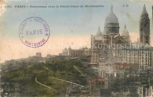 AK / Ansichtskarte Paris Panorama vers le Sacre Coeur de Montmartre Paris