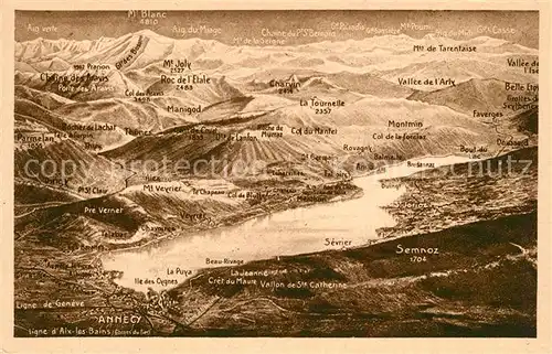 AK / Ansichtskarte Annecy_Haute Savoie Panoramakarte Annecy Haute Savoie