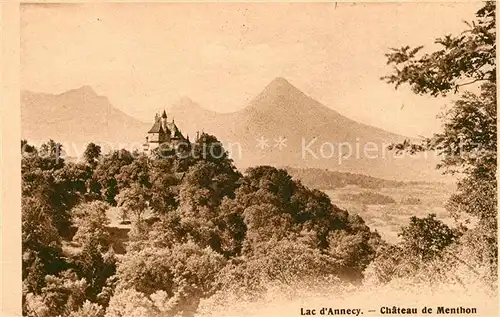 AK / Ansichtskarte Annecy_Haute Savoie Lac dAnnecy Chateau de Menthon Annecy Haute Savoie