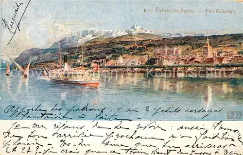 AK / Ansichtskarte Evian les Bains_Haute_Savoie Vue generale Evian les Bains_Haute