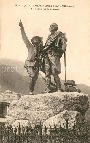 AK / Ansichtskarte Chamonix Le Monument de Saussure Chamonix