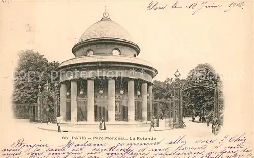 AK / Ansichtskarte Paris Parc Monceau La Rotonde Paris